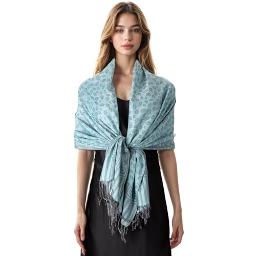 MUQU Women Pashmina Shawls and Wraps Scarf–Soft, Cozy, Lightweight and Versatile Wrap–Elegant Paisley Patterns–All Seasons3