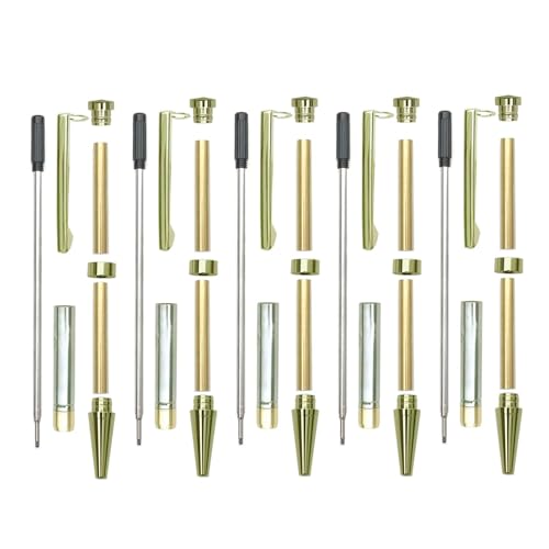 Image of Pen Making Kit For Woodturning Wood Turning Pen Making Supplies Kits Pen For Men Gift With Video Tutorials Diy Pen Kits Gold