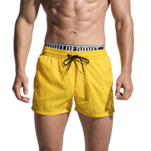 Men's Nylon Loose Board Shorts Qucik Dry Swimwear Leisure Beach Trunks