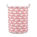 Mziart Large Collapsible Laundry Hamper Bucket Waterproof Fabric Storage Basket Nursery Baby Laundry Basket for Kids Toys Clothes (Pink Whale)