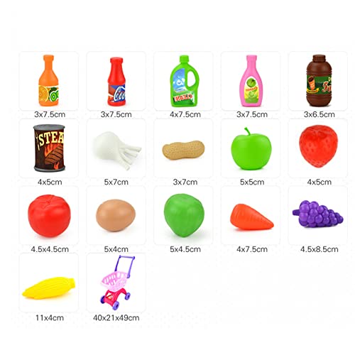 Lebensmittelwagen, Spielzeug, Obst, Einkaufswagen, Spielzeug, Mehrzweck, gratfrei, langlebig, lustig für Kinder – Bild 7