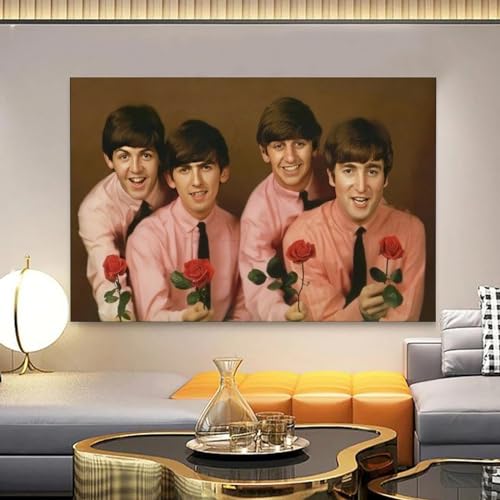 LUISAS Poster d’art vintage des Beatles sur toile – Impression d’art moderne pour chambre à coucher – 30 x 45 cm - Les Beatles, Paul McCartney, John Lennon, RIngo Starr, George Harrison LUISAS Poster d'art vintage des Beatles sur toile - Impression d'art moderne pour chambre à coucher - 30 x 45 cm – Image 8