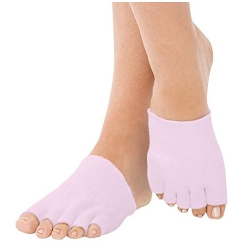 Bcurb Toe Gel Lined Compression Socks Toes Separating Therapeutic Moisturizes Dry Foot Feet Hard Cracked Skin Toe Straightener Stretcher Separators. Cover