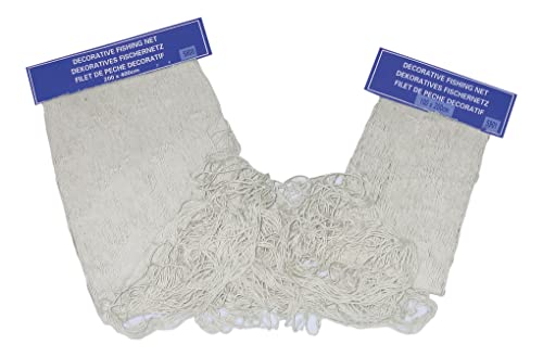 Fischernetze - Red de pesca decorativa (algodón, 100 x 200 cm), color beige