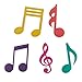 BLUE PANDA 30 Pack Hanging Music Note Swirl Decorations for Kids Birthday, Classroom Party, 5 Colors (36.5 in)