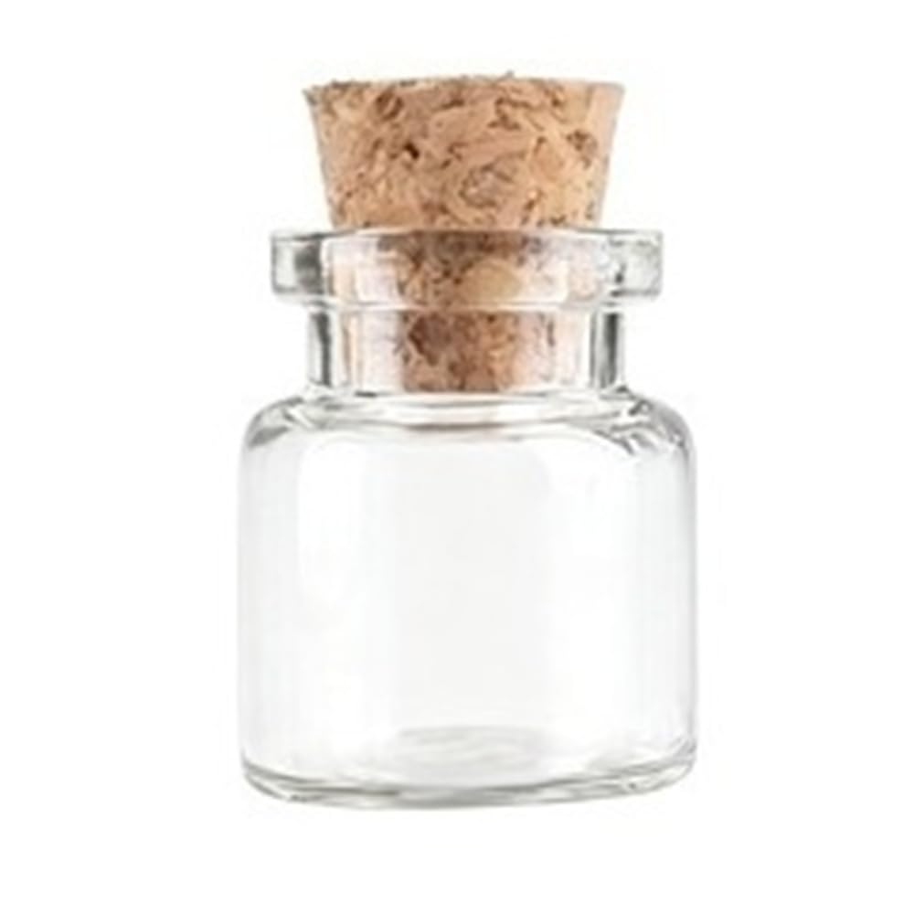 GOCENJIU Small Storage Vial 10pcs Transparent Small Borosilicate Glass Bottles with Cork, Decoration Drift Bottle Mini Empty Jars