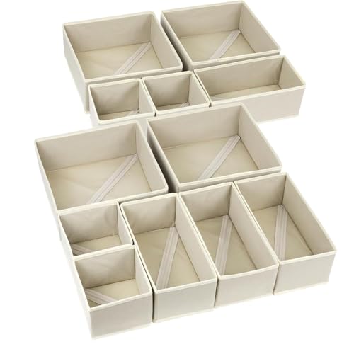 La Mejor Selección de Armarios para ordenadores de esta semana. 49 Juego de 12 Organizadores de Cajones, Separadores y Divisores de Cajón Plegables, para Ropa, Ropa Interior, Ropa de Bebé, Calcetines, Sostenes, Toallas y Corbatas