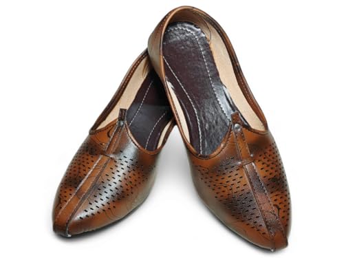 Image of Vestra Aura Ventura Men's Ethnic Mojari Premium Handmade Traditional Footwear Laser Cuts