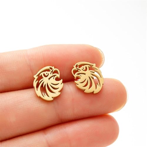 Minimalist Eagle Small Stud Earrings Stainless Steel for Men Women Cute Punk Animal Cartilage Pierced Hypoallergenic Tiny Huggie Sleeper Studs Earring Fashion Jewelry Gifts2