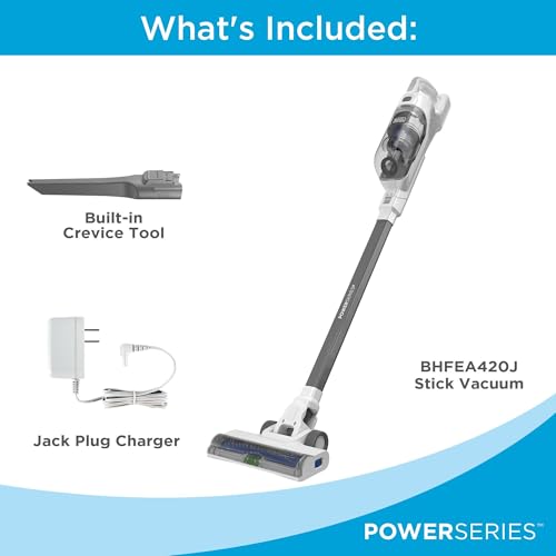 BLACK+DECKER POWERSERIES 16V MAX Stick Vacuum Cordless Rechargeable with LED Lights,Portable Vacuum Cordless, Lightweight, Anti-Tangle, Self-Standing, Multi-Surface, White (BHFEA420J) by BLACK+DECKER - Image 8