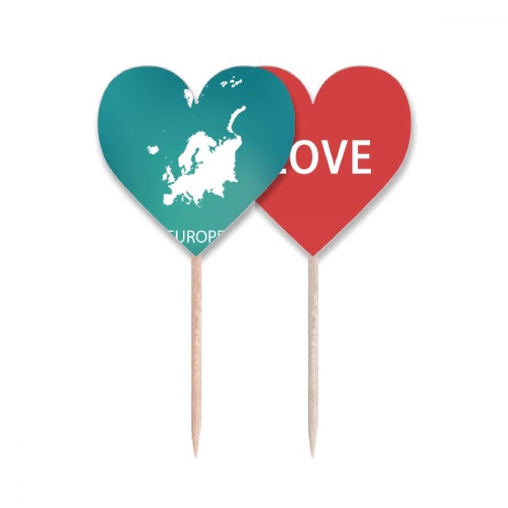 Cure-dents drapeau avec carte du continent européen pour apéritif