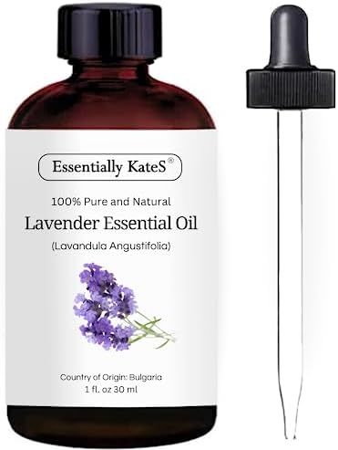 Essentially Kates Lavender Oil 1 Fl. Oz. - Bulgarian - 100% Pure and Natural, Therapeutic Grade with a Glass Dropper
