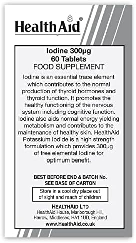 HealthAid Iodine 300mcg 60 Vegan Tablets