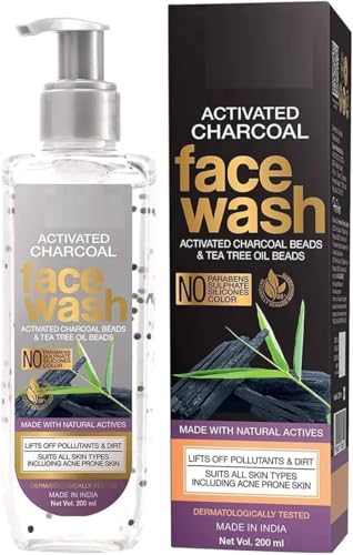 Twirlsilk Skin Science - Limpiador facial de carbón activado para limpieza profunda | Infundido con cuentas de carbón | Todo tipo de piel | Piel fresca y clara | Lavado facial para mujeres y hombres |