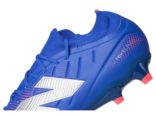 New Balance Unisex-Adult Tekela Team Low Laced FG V5 Soccer Shoe, Blue Gemstone/Energy Red/Silver, Men 11 M/Women 12.5 W