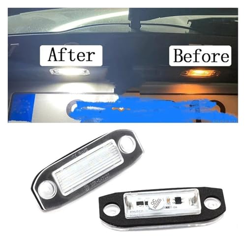 Luz LED de matrícula para Volvo C70 V50 XC70 solución para ITV con luz blanca limpia 7