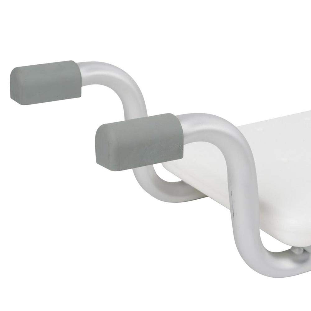 Bakaji - Silla Taburete para bañera, Asiento de Apoyo para Personas Mayores, de Acero y plástico, con Patas Antideslizantes, instalación Borde de la bañera, Capacidad máxima de 150 kg
