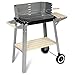 Produktbild eSituro Grillwagen beweglicher Holzkohlegrill BBQ Holzkohle Grill Camping Grill aus Edelstahl, 83 * 45 * 87cm