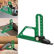 Table Saw Gauge Height Gauge Ruler, Adjustable 0-60mm Measuring Tool Router Depth Gauge with Metric & Inch Scale Setting Gauge for Router, Drill Press, Table Saw Accessories