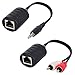3.5mm Stereo To RCA Red White Audio Balun Extender Over Cat5