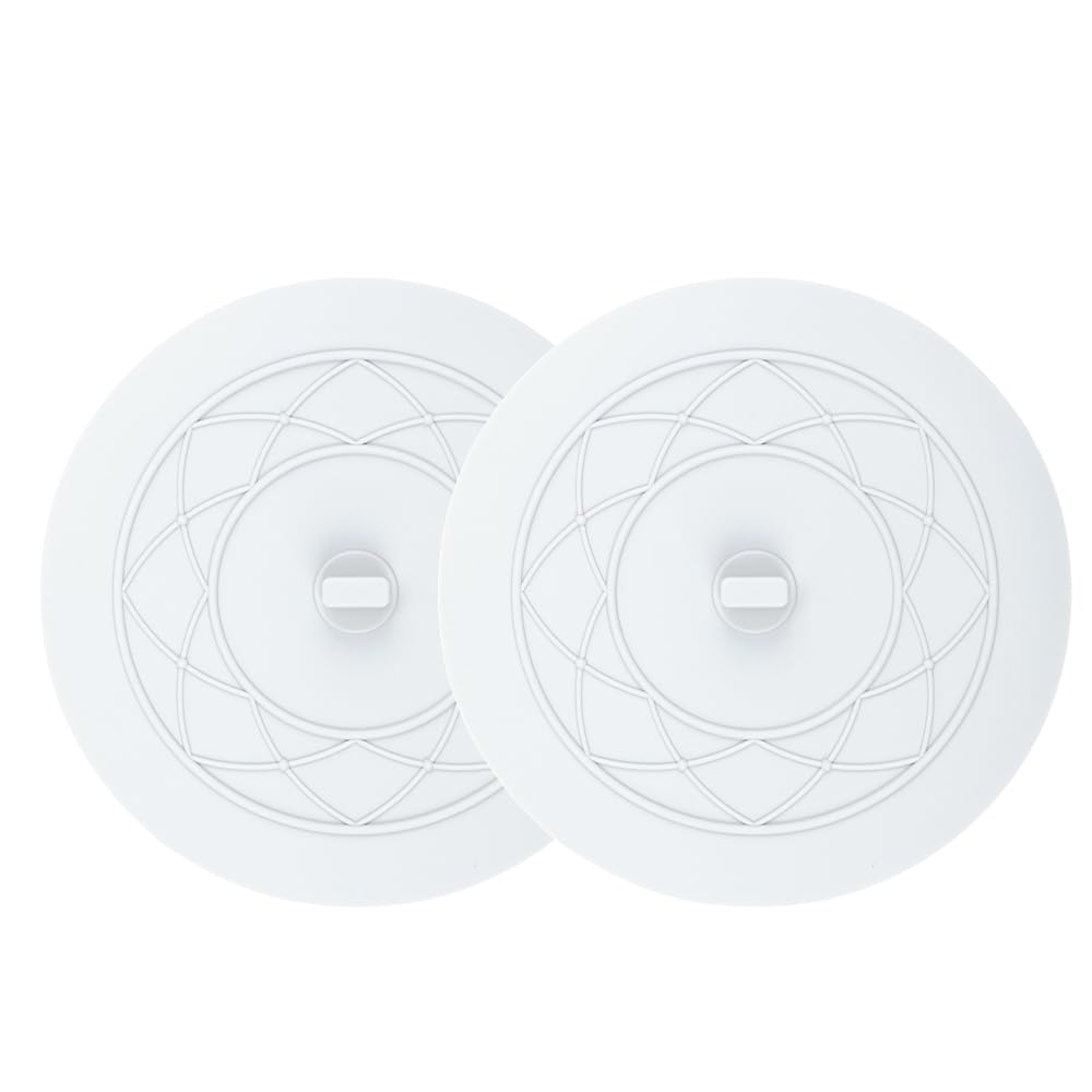 Tapón para bañera, 2 unidades, tapón de drenaje de bañera, tapón de drenaje de silicona grande de 6 pulgadas, tapón de pelo, cubierta de succión plana para accesorios de cocina, baño y lavandería