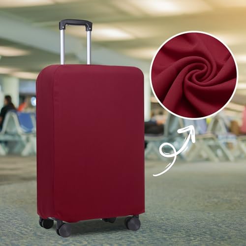 PATIKIL Luggage Cover, Suitcases Covers Elastic Carry on Cover Protector Washable Scratch-Resistant Fits 26-27 Inch Luggage for Travel Business Trips, Wine Red by PATIKIL - Image 4
