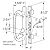 ACEPLANET Offset Position Keyed Sliding Patio Door Handleset with Mortise Lock, 45° Keyway, 3-15/16" H.C., Fits 1-3/8" to 2" Thick Doors, Non-Handed, White Diecast