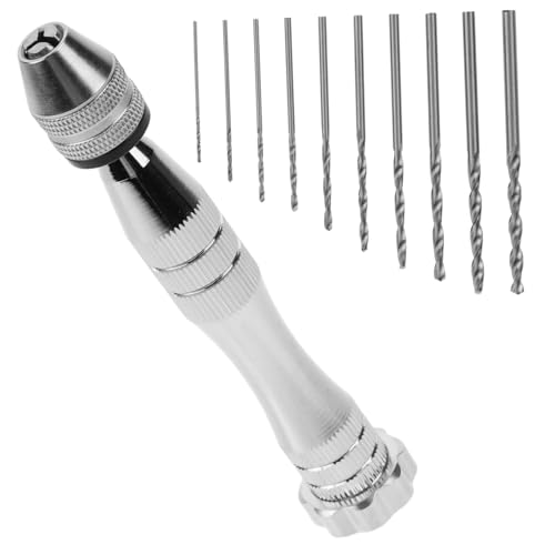 Mikikit Professional Manual Drill Set Mini Hand Drill for Wood Plastic Pvc Drilling