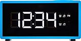 Grand écran LED ECG RB 040 Blue Radio-réveil - Tuner FM PLL - Écran LED 1,2\'\' - Rétroéclairage Blanc - Préréglage de jusqu\'à 20 Stations FM - Snooze, Sleep Bleu