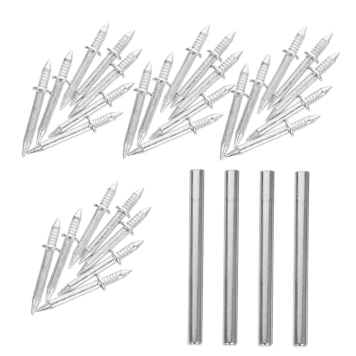 200 piezas Clavos de Zócalo sin Costuras de Doble Cabeza, Tornillos Metálicos Invisibles para Colgar en Pared, Herramienta de Ajuste de Remaches de Doble Punta para Decoración del Hogar Compatible con Superficies miniatura 1