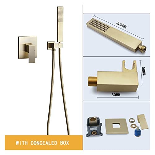 Support douchette laiton chrome poli connecteur mural carré fixe - 2
