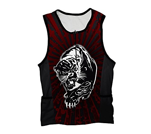 ScudoPro Eye of The Tiger Triathlon Top for Men - Size L