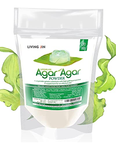 Agar Agar Powder (4oz) Vegan Gelatin Substitute, 100% Natural Red Algae, Gluten-free, Non-GMO, 100%, Sugar-free, Halal, Desserts, Thickener