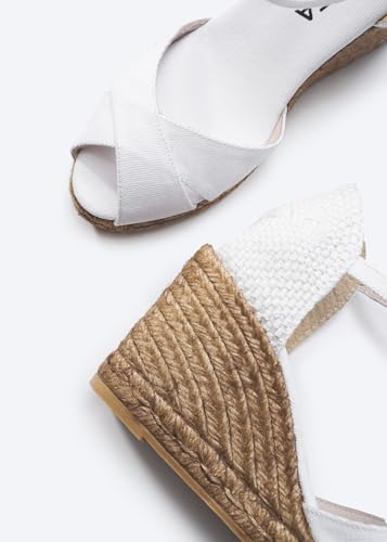 Image of VISCATA Aiguablava Canvas Wedges with Ankle Strap