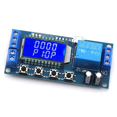 Relais temporisé USB 6-30 V XY-LJ02 avec interrupteur et écran LCD