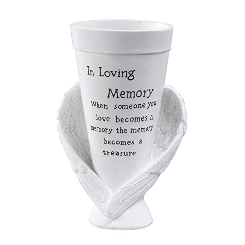 Fox Valley Traders Memorial Cemetery Garden Vase by Maple Lane Creations, Resin, 10” High x 5” Diameter