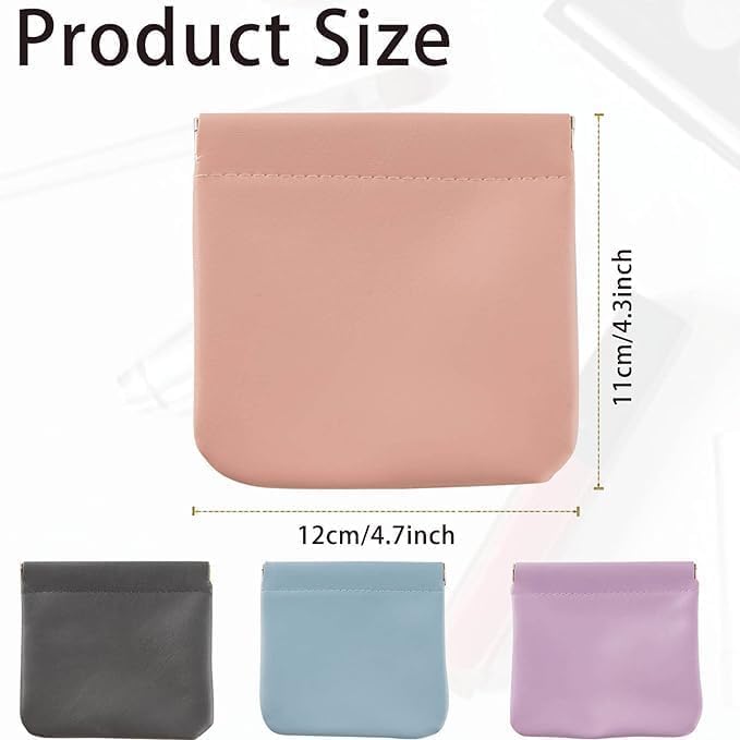 Image of Mini PU Leather Storage Pouch Pocket Organizer for Earbuds Charging Cable Keys Lipstick Coins Soft Portable Travel Carry Bag Slim Waterproof Accessory Holder for Purse Backpack Car Office (1)