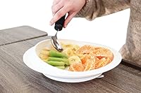 KMINA - Teller mit Hohem Rand, BPA-frei, Saugnapf, Anti Rutsch, Esshilfe, Randerhöhung, Erwachsene, Ältere