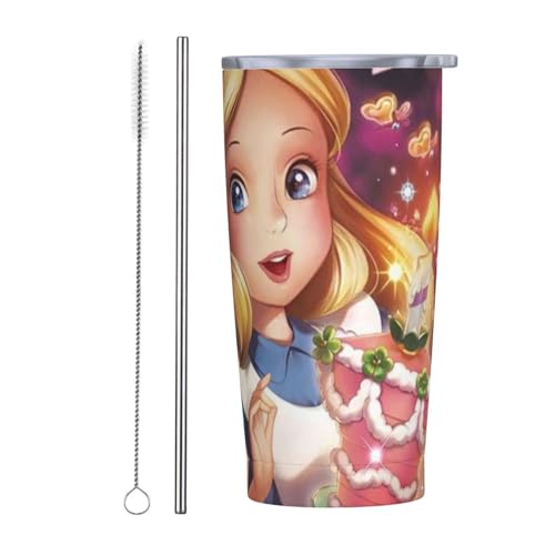 �s�v�c�̍��̃A���X �A�j�� �X�g���[&�X�g���[�u���V�t�� �}�O�J�b�v �R�[�q�[�J�b�v 600ML �R���r�j�J�b�v �^���u���[ �X�e�����X�� �ۗ� �ۉ� �ԗp �W�t�� �����^�� ���� ��e�� ������ �L�����N�^�[ �l�C �v���[���g