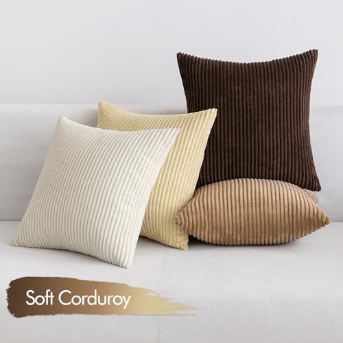 Slozzi Set of 4 Corduroy Cushion Covers, Sofa Cushion Covers, Decorative Cushion Cover, Couch Cushion, Soft, for Sofa Bedroom - Image 4