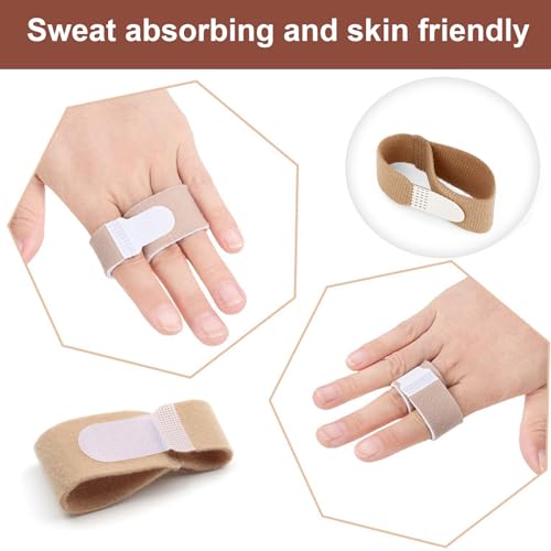 10 Stück Trigger Finger Schiene,Finger Klammer Schiene Fingerbandage für Kleiner Finger, mittelfinger, ringfinger, Bandage Finger, Verstellbare Fingerschutz