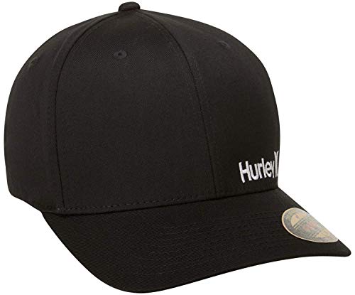 Hurley Men's Baseball Cap - Corp Stretch Fitted Hat, Size Small-Medium, Black #TOP5