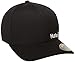 Hurley Men's One & Only Corp Flexfit Perma Curve Bill Baseball Hat, Solid Black/White, S-M