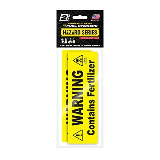 Adesivo de aviso de herbicida - para bomba de pressão e pulverizadores de jardim: resistente ao clima e ao desbotamento, ultraduráveis, etiquetas de grau comercial (fertilizantes)