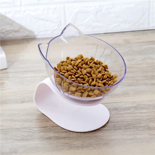 Gutongyuan Cat Bowls,15°Tilted Cat Food Bowl Cat Feeding Bowl Raised With Stand cover