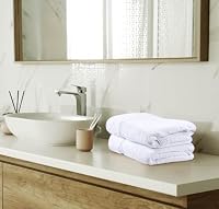 Utopia Towels - 8 teilig Handtücher Set aus Baumwolle mit Aufhänger - 2 Badetuch, 2 Handtücher und 4 Washclappen - (weiß) – Ansicht 6