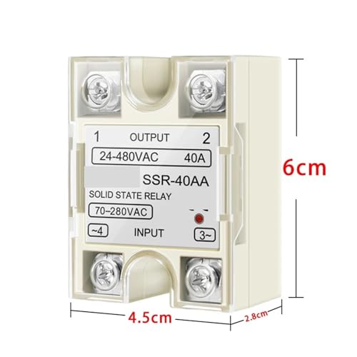 Relé de estado sólido CA 220 V SSR monofásico de 25 AA componente de control de CA 1 pieza 3