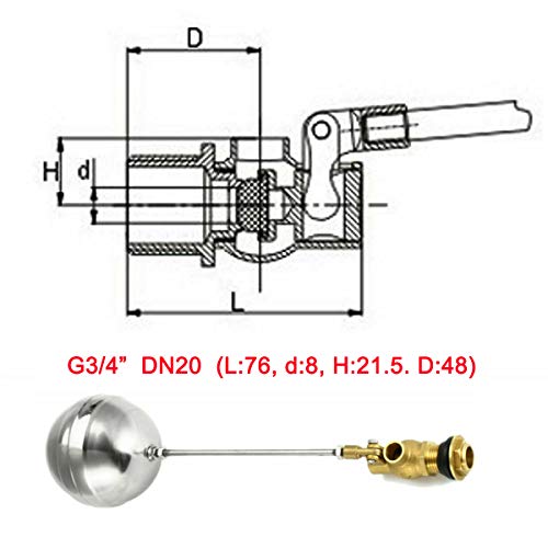 Vanne à bovins G3/4" DN20 pour abreuvoir et source automatique