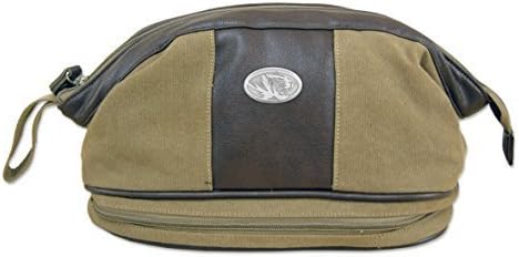 NCAA Missouri Tigers Men's Canvas Concho Toiletry Bag, Khaki, One Size by ZEP-PRO