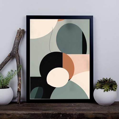 Tableau minimaliste grand format Spiffing Prints Twilight Forms avec cadre premium